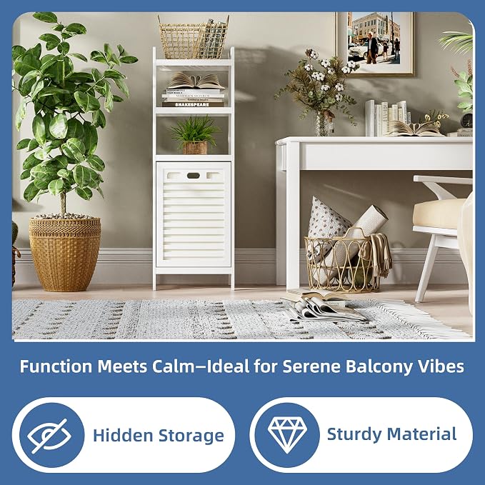 HITNET Bamboo Tilt Out Hamper, Bathroom Laundry Cabinet - Image 5