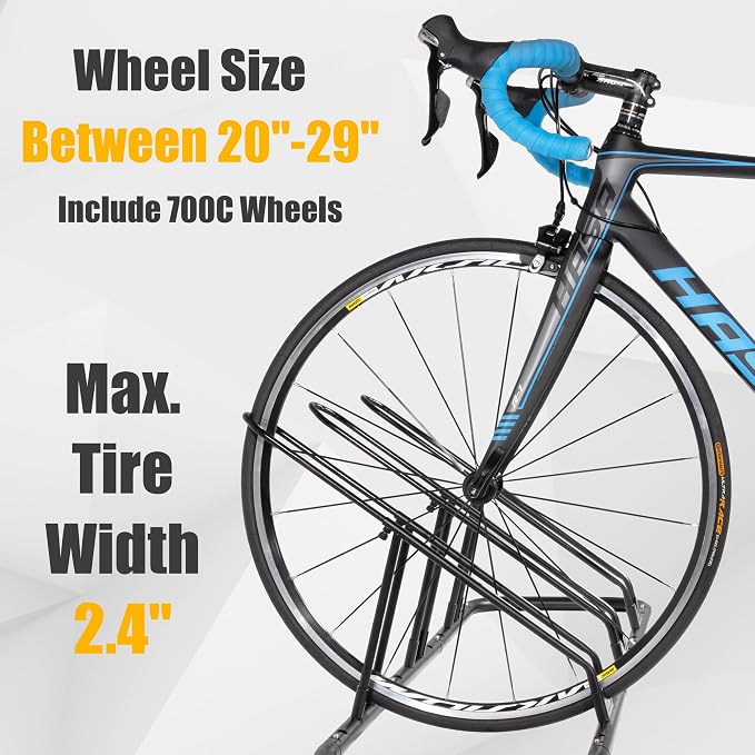 CyclingDeal Bicycle Floor Parking Rack Stand - Image 3