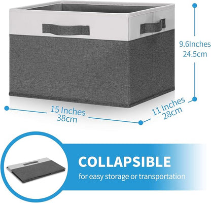 GhvyenntteS 6 Pack Fabric Storage Bins, Foldable Storage Baskets - Image 3