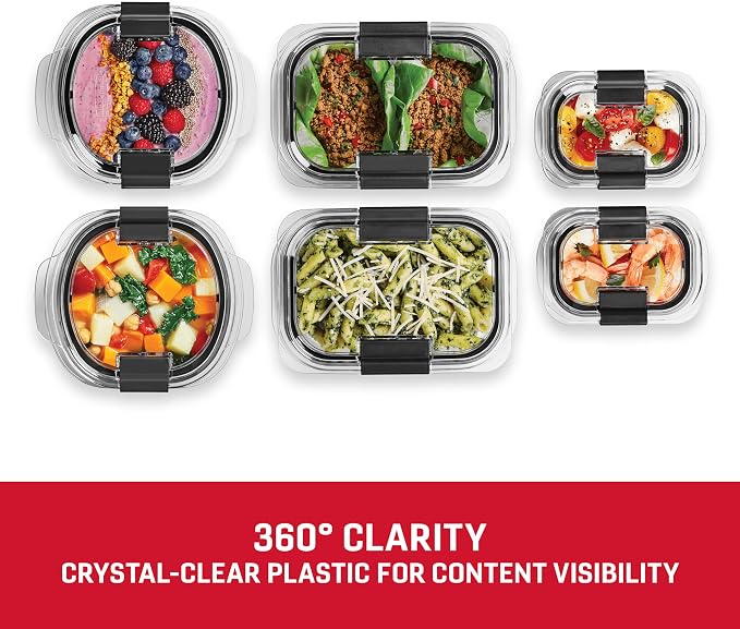 Rubbermaid Brilliance® Round and Rectangular Leak Proof Food Storage Containers - Image 5