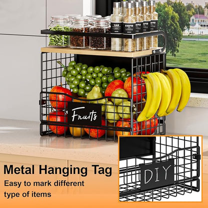 Magnetic Shelf for Fridge, Kitchen Storage Basket for Onion, Fruit and - Image 3