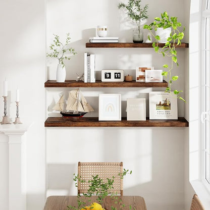 36x9.3 Floating Shelves for Wall, Wood Floating Shelf 36 Inch Long, Large Deep - Image 7