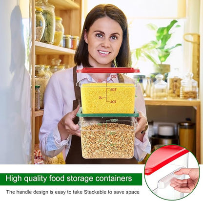 FoldTier 2 Pieces Square Food Storage Containers Polycarbonate Clear food - Image 5