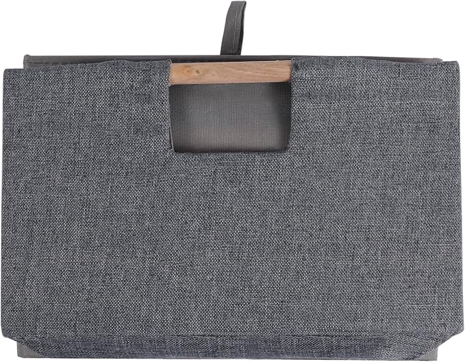 Fabric Storage Bin 3 Pack Foldable Cotton Linen Storage Basket - Image 9