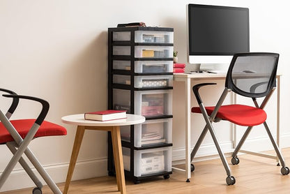 IRIS USA 7-Drawer Rolling Storage Cart, office essentials, classroom items - Image 9