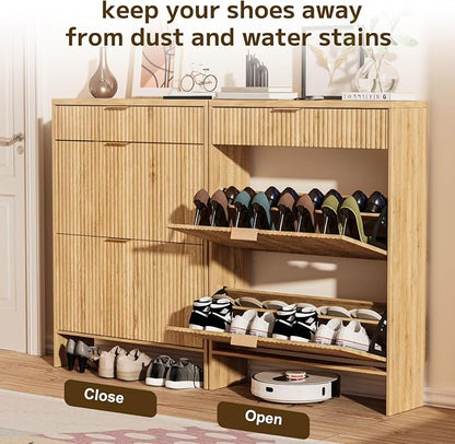 Fluted Shoe Cabinet Storage - Image 7