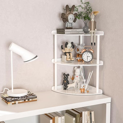 3 Tier Acrylic Corner Shelf Organizer Storage 9.5x9.5x15.7 Inch, Study Room - Image 6