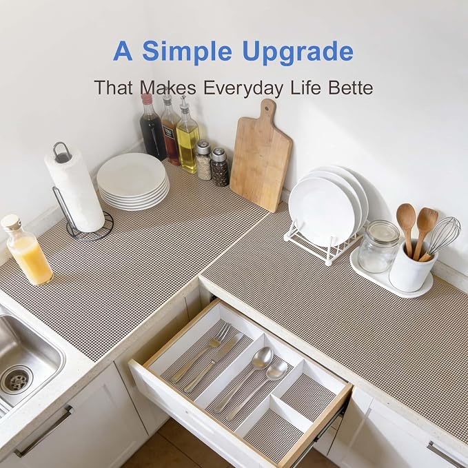 Shelf Liner Non Adhesive Cabinet and Drawer Liner, Upgrade Durable Folded Slip - Image 7
