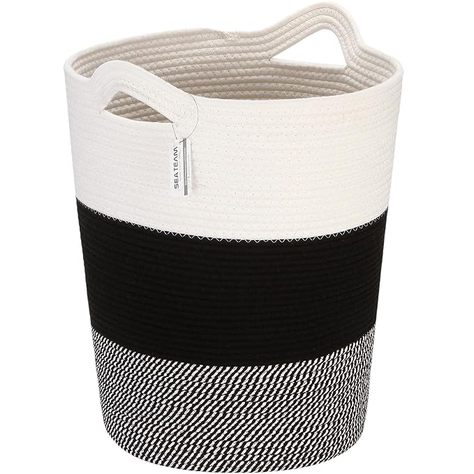 Sea Team Large Size Cotton Rope Woven Storage Basket by SeaTeam