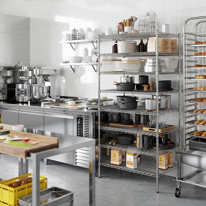 24" Deep x 36" Wide x 74" Height Wire Shelving Kit | 8-Tier | NSF Commercial - Image 2