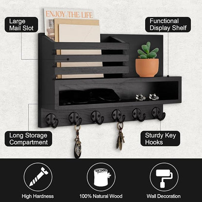 Key and Mail Holder Wall Mount, Key Hanger - Image 2