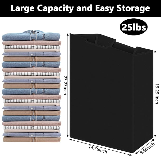 Windyun 3 Pcs Hypotenuse Laundry Sorter Replacement Bags Hamper Cart Removable - Image 2