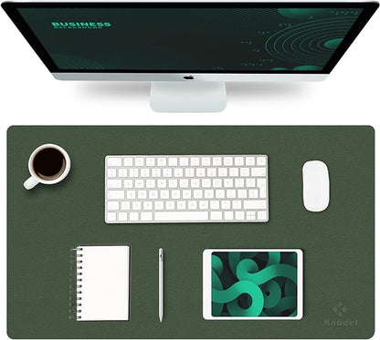 K KNODEL Small Office Leather Desk Mat, Mouse and Keyboard Pad, Computer and by K+KNODEL