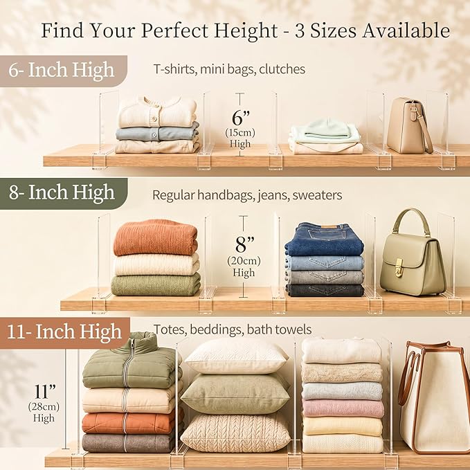 SortNStore Shelf Dividers Purse Organizer - Image 4