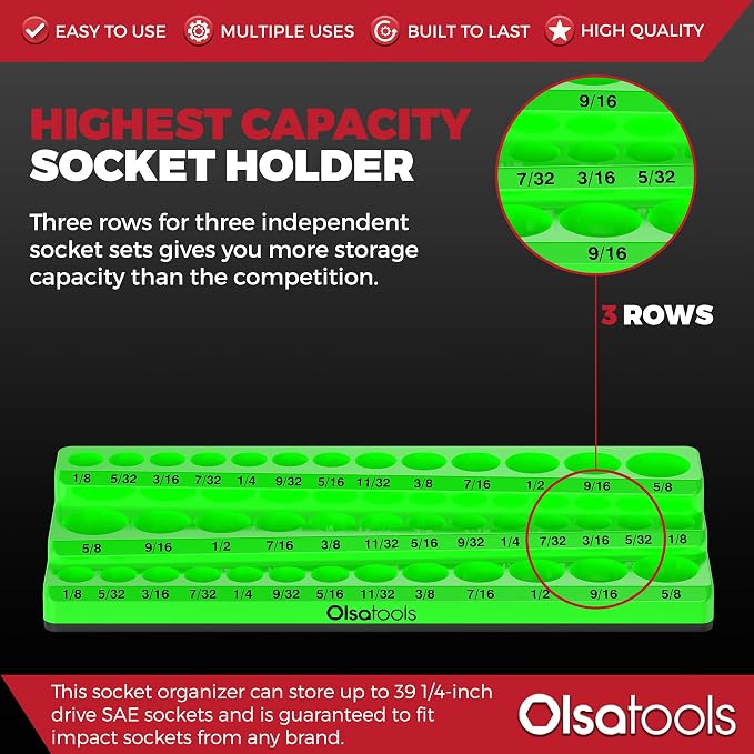 Olsa Tools Magnetic Socket Organizer - Image 2