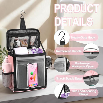 Portable Hanging Shower Caddy, Large Capacity Travel Toiletry Bag - Image 5