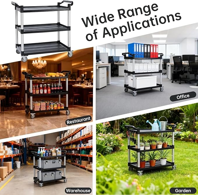 3-Tier Rolling Utility Cart - Image 7