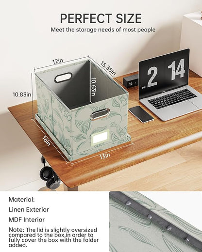 2 Pack File Storage Organizer, Document Organizer, Portable File Box - Image 2