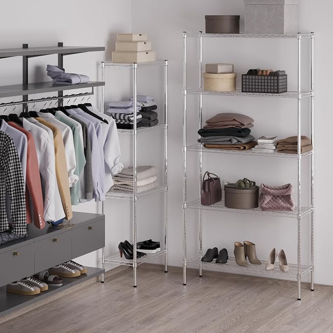 14" Deep x 42" Wide x 86" Height Wire Shelving Kit | 5-Tier | NSF Commercial - Image 5