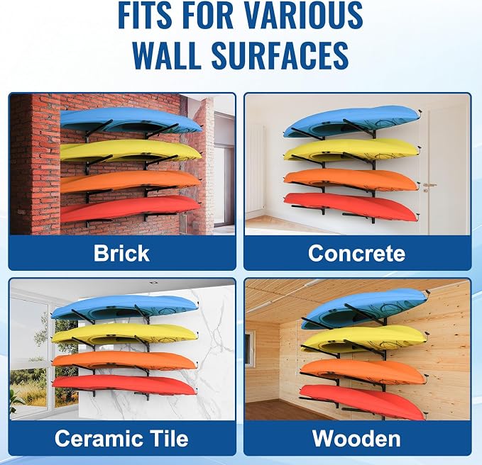 Kayak Storage Rack Wall Mount, Heavy Duty Kayak Wall Mount - Image 5