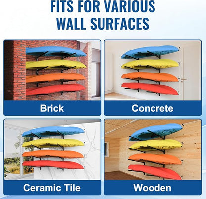 Kayak Storage Rack Wall Mount, Heavy Duty Kayak Wall Mount - Image 5
