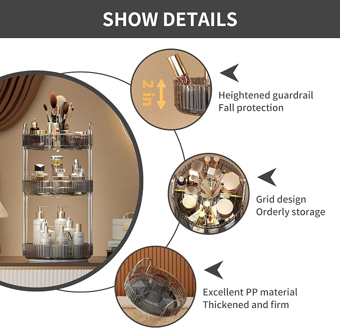 YCIA&DONE Rotating Makeup Organizer - Image 3