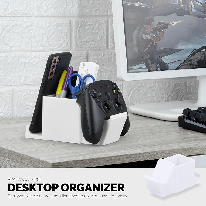 BRAINWAVZ Desk Organizer with Game Controller Holder, Tablet Stand - Image 7