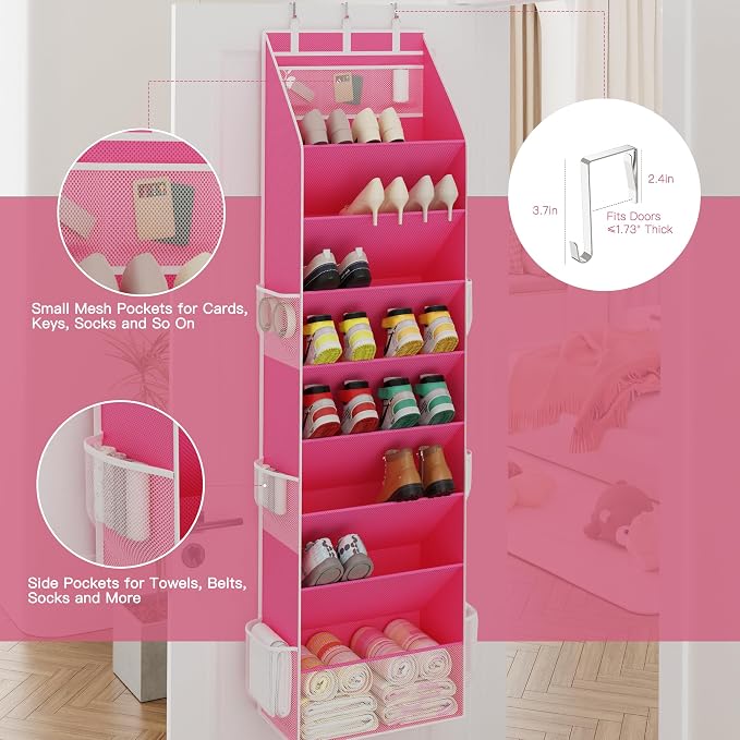 Criusia Shoe Storage, Over the Door Shoe Organizer, Hanging Closet Shoe Storage - Image 5