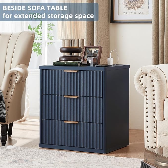 LEYAOYAO Fluted Nightstand - Image 8