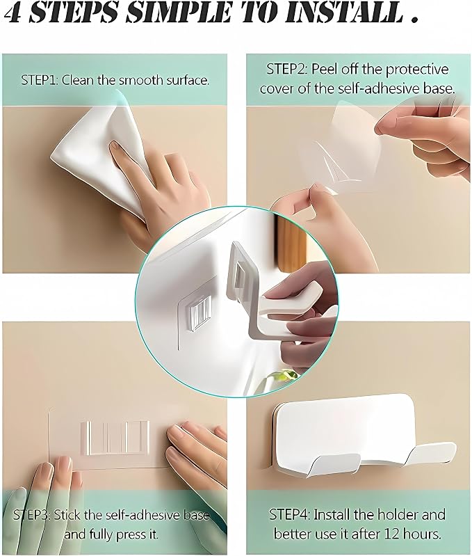 Universal Hair Dryer Holder, Blow Dryer Hanger Wall Mount - Image 2