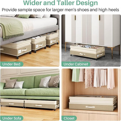 Kitstorack 2Pack Height-adjustable Under Bed Storage - Image 7