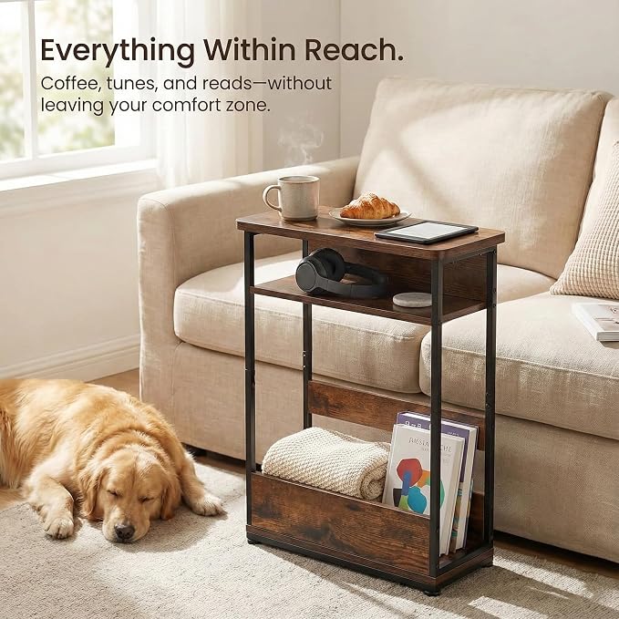 Narrow Side Table, 3-Tier Slim End Table - Image 9