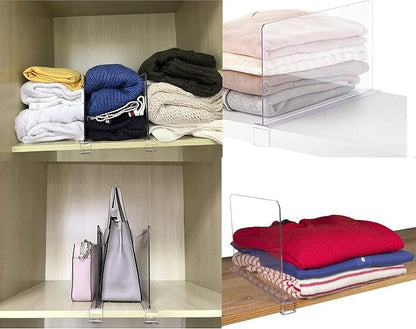 Clear Acrylic Shelf Dividers for Closet Organization - Image 7