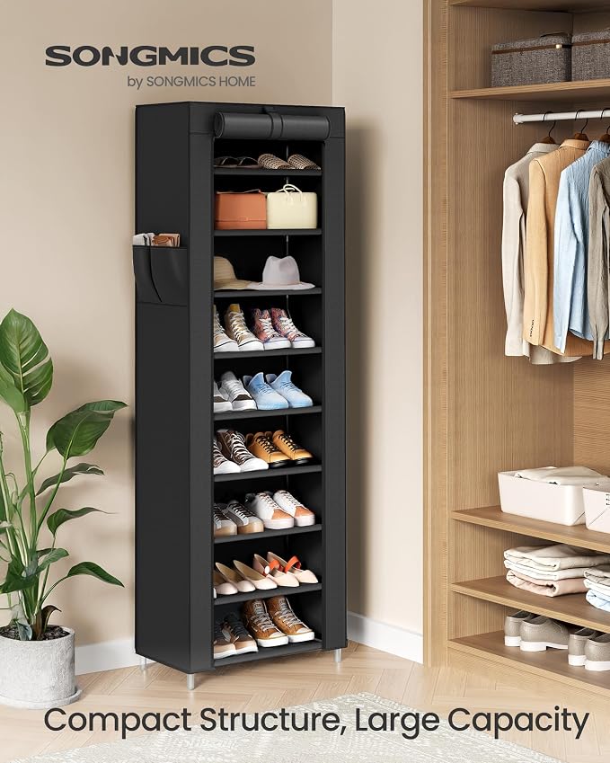 SONGMICS 10-Tier Shoe Rack, Shoe Storage Cabinet - Image 3