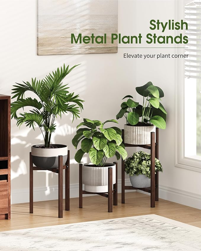 3 Pack Plant Stand Indoor Adjustable, Metal Modern Indoor Plant Stand, Heavy - Image 7