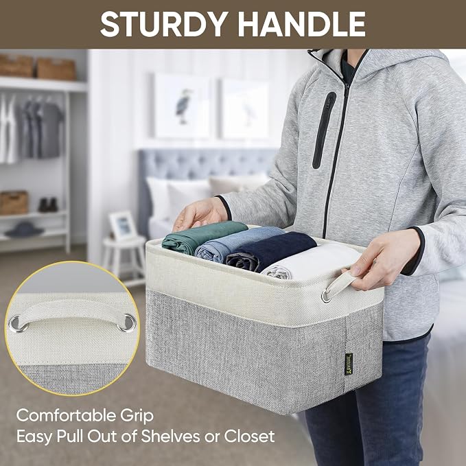 BALEINE 2 Pack Fabric Storage Bins - Image 8