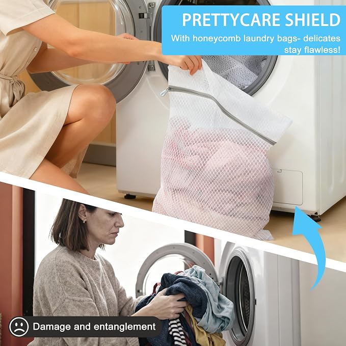 PrettyCare 3 Medium Mesh Laundry Bags - Image 6