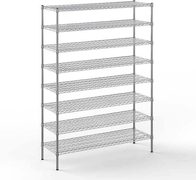 18" Deep x 54" Wide x 74" Height Wire Shelving Kit | 8-Tier | NSF Commercial by Regal+Altair
