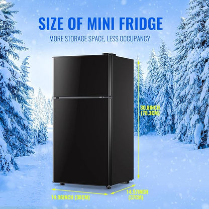 2.4 Cu.ft Mini Fridge Dual Door Small Refrigerator - Image 6