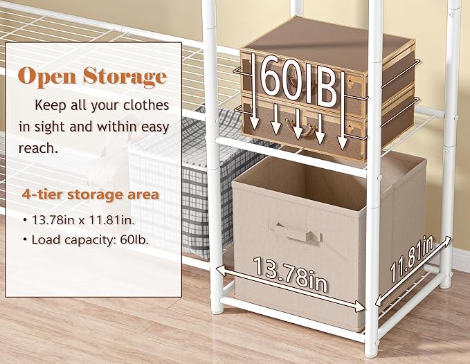 Wardrobe Closet, Portable Clothes Rack - Image 5