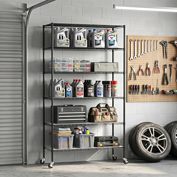 BestOffice | 6-Tier Wire Storage Shelves - Image 2