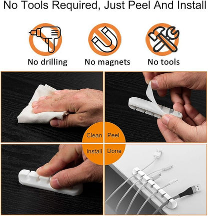 Cord Holder Cable Organizer Clips – Self Adhesive Cord Organizer - Image 5