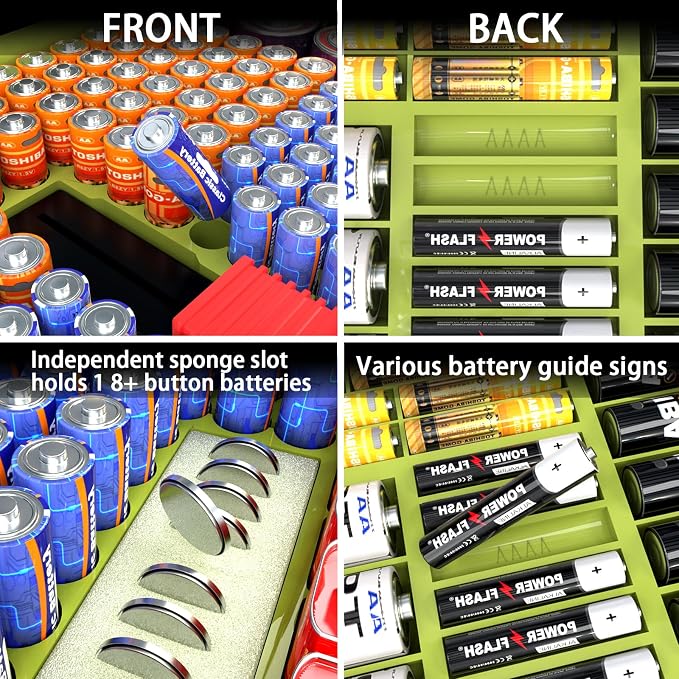 ALCYON Large Capacity 269 Battery Organizer Storage Case - Image 5