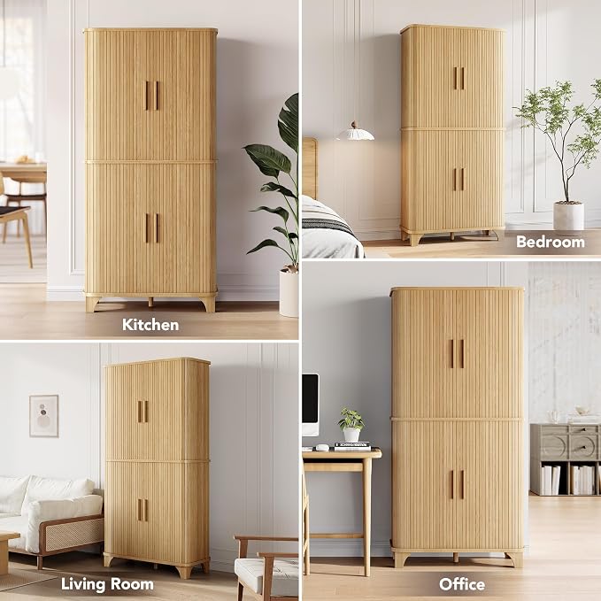 Decofy 69" Tall Kitchen Pantry Storage Cabinet - Image 7