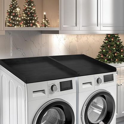 Washer Dryer Countertop, Wooden Laundry Countertop Set of 2 Dryer Storage Shelf by KosydownBasic