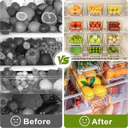Imncya 4 Pack Fridge Organizer Drawers Bins, Fridge Storage Container - Image 5