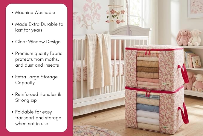 Chaos Cleared Canvas Storage Bags Designer Organizer 2 Pack – Seasonal Storage - Image 6
