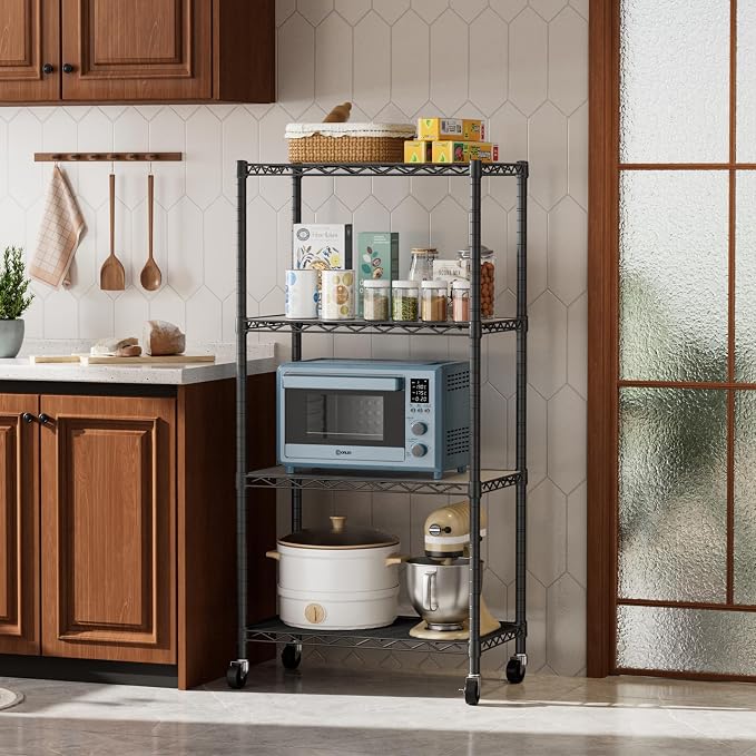 Golpart Shelves Storage Shelf Wire Closet Bathroom Organizers Metal Pantry | 4 - Image 7