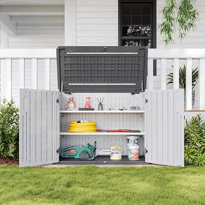 Aoxun White Outdoor Storage Cabinet by Aoxun