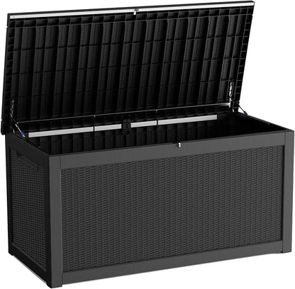 320Gal Waterproof Outdoor Storage Box, Lockable Heavy Duty Deck Boxes | by MAIUSCOLI